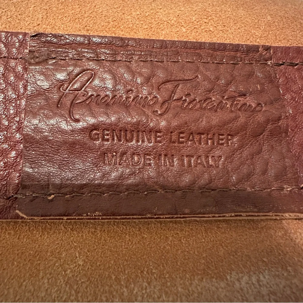 ANONIMO FIORENTINO Brown Leather Messenger Bag Briefcase Made in Italy